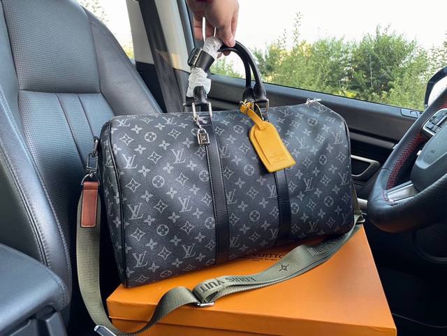 高端货新款 Louis Vuitton 旅行袋m45611 Keepall Bandouli re 45 旅行袋gaston Labels 特别款 Keepal