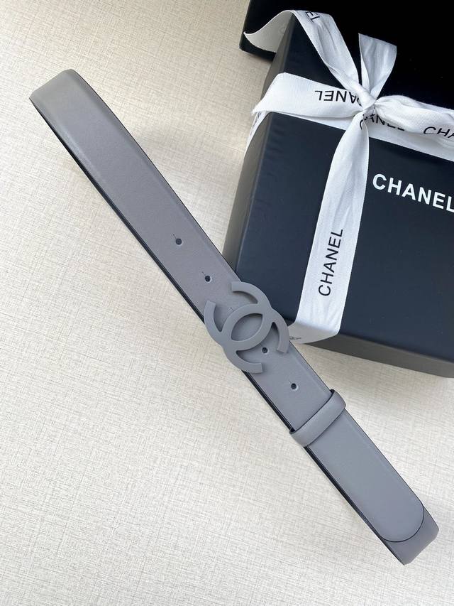 宽度3.0Cm Chanel 香奈儿 品牌新款 选用两面平纹牛皮多颜色可选择 搭配同色金属钢扣