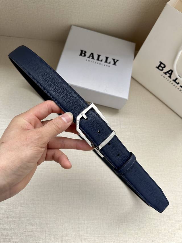 巴利 Bally专柜新款 带身宽度3.8Cm 搭配纯铜皮带扣头.送礼佳品.与正品零差距