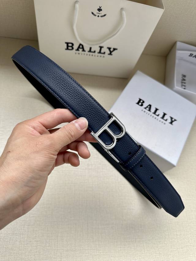 巴利 Bally专柜新款 带身宽度3.4Cm 搭配纯铜皮带扣头.送礼佳品.与正品零差距