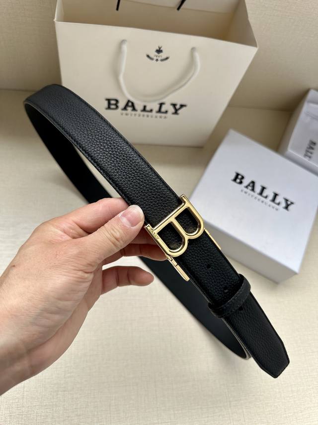 巴利 Bally专柜新款 带身宽度3.4Cm 搭配纯铜皮带扣头.送礼佳品.与正品零差距