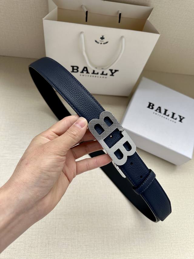 巴利 Bally专柜新款 带身宽度3.4宽搭配纯铜皮带扣头.送礼佳品.与正品零差距