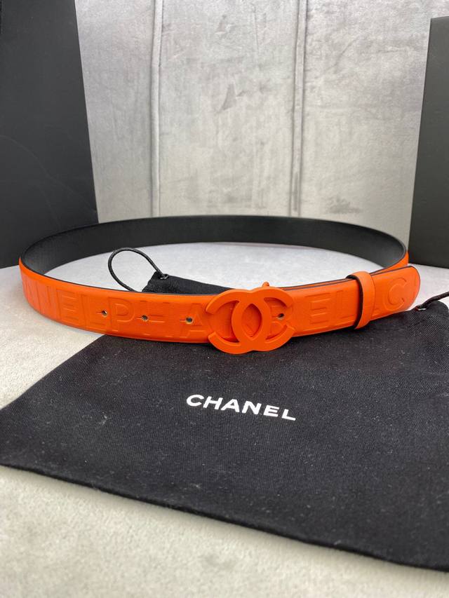 特 宽度3.0cm Chanel 香奈儿 进口柔软小牛皮支持NFC芯片官方网站链接扫码验证、哑色精品钢扣。