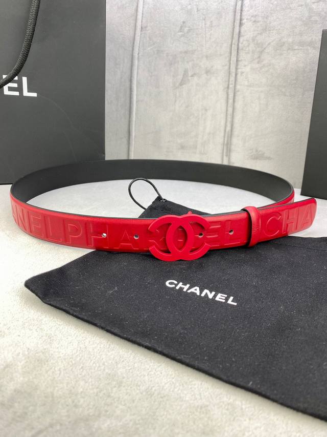 特 宽度3.0cm Chanel 香奈儿 进口柔软小牛皮支持NFC芯片官方网站链接扫码验证、哑色精品钢扣。