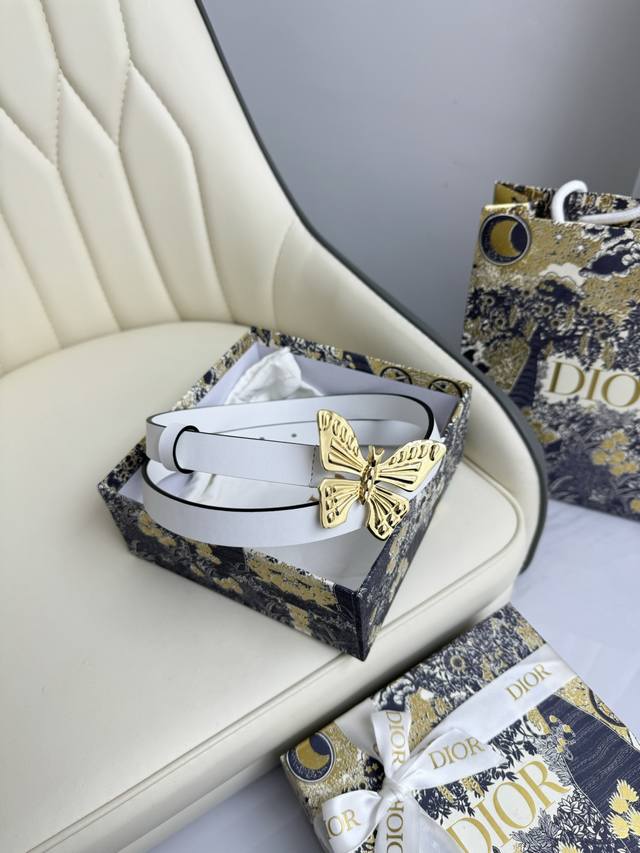 特 Dior 2.0cm腰带 双面原版牛皮 搭配CD标志性扣头 原单品质