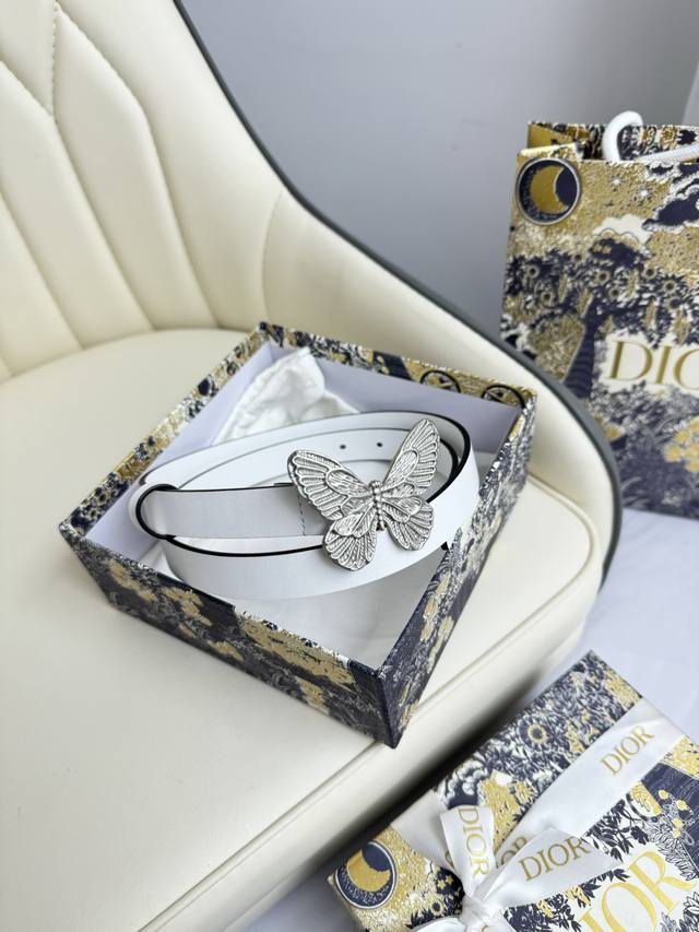 特 Dior 2.0cm腰带 双面原版牛皮 搭配CD标志性扣头 原单品质